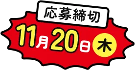応募締切 11月20日(木)