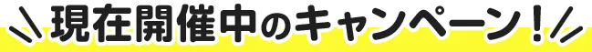 現在開催中のキャンペーン！